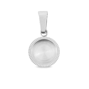 Breloques en acier Polaris (Inox) avec serti pour cabochon 7mm/Swarovski SS34 Argent&eacute;