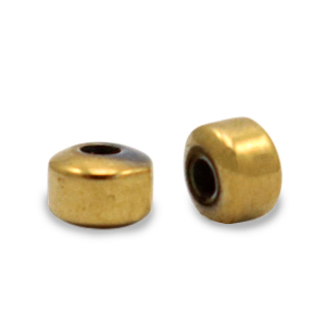 Perles h&eacute;matites disque Dor&eacute;