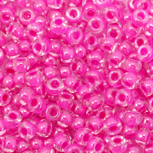 Perles de rocailles Miyuki 8/0 Fuchsia lined crystal 8-209