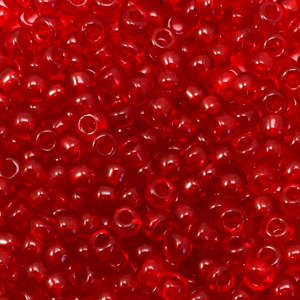 Perles de rocailles Miyuki 8/0 Transparent ruby red 8-141