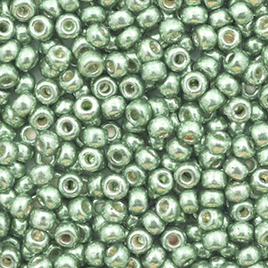 Perles de rocailles Miyuki 8/0 Duracoat galvanized sea green 8-4215