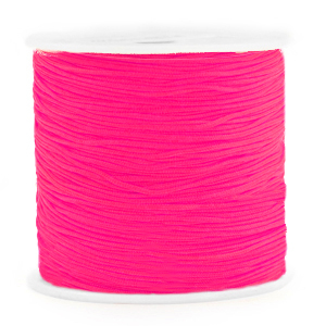 Fil macram&eacute; 0.8mm Rose azal&eacute;e n&eacute;on