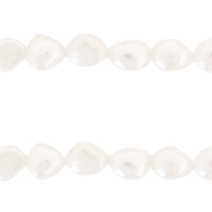 BQ Perles d'eau douce nugget ovale 10x9mm Blanc naturel