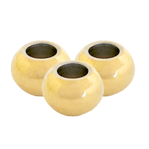 Perles en acier Inox 5mm Dor&eacute;