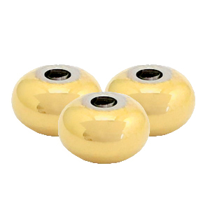 Perles en acier Inox 4mm Dor&eacute;