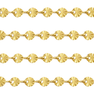 Appr&ecirc;ts en acier inox cha&icirc;ne maille jaseron maille ronde Dor&eacute;