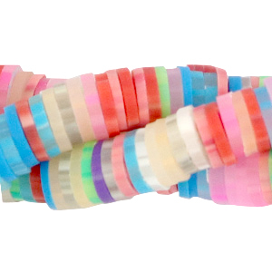 Perles Katsuki 4mm Arc-en-ciel m&eacute;lange