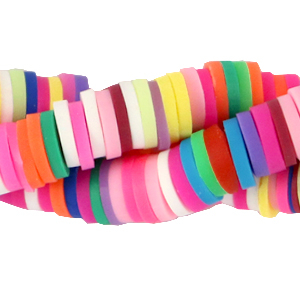 Perles Katsuki 4mm Marron-rose arc-en-ciel m&eacute;lange