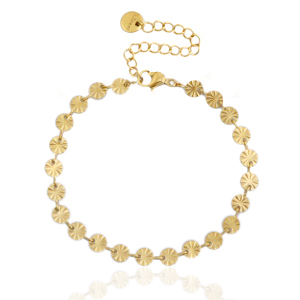 Bracelets en acier inox jaseron Dor&eacute;