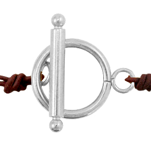 Appr&ecirc;ts en acier inox fermoir T 15mm Argent&eacute;