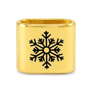 Poussoirs en m&eacute;tal DQ flocon de neige Mix & Match Dor&eacute; (sans nickel)