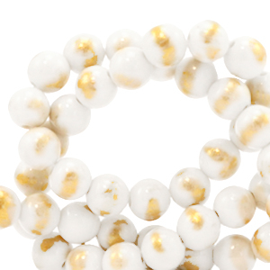 Pierres naturelles Calcite 6mm Blanc-dor&eacute;