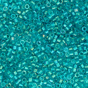 Perles Miyuki d&eacute;licas 11/0 Fancy lined teal blue DB-2380