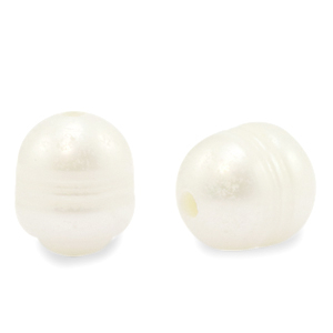 BQ Perles d'eau douce "grain de riz" 12x10mm Blanc naturel