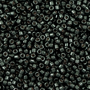 Perles Miyuki d&eacute;licas 11/0 Duracoat galvanized black moss DB-2507