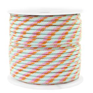 Cordelette 2mm Turquoise-rose