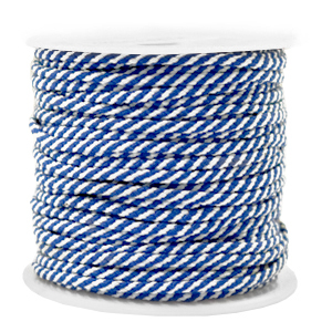 Cordelette 2mm Bleu-blanc