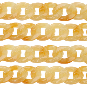 Cha&icirc;ne acrylique 22mm Orange ambre