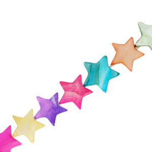 Perles coquillage &eacute;toile Multicolore