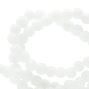 Pierres naturelles 4mm Jade Blanc