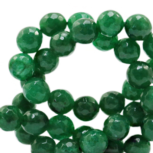 Pierres naturelles 8mm Jade facett&eacute;es Vert agate
