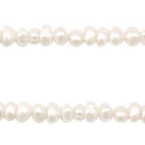BQ Perles d'eau douce trou vertical 5mm Blanc naturel