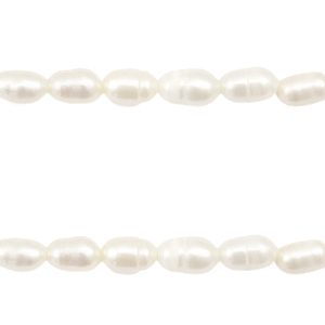 BQ Perles d'eau douce "grain de riz" 7x5mm Blanc naturel