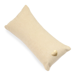 Pr&eacute;sentoir bijoux coussin velours &hearts; Beige naturel