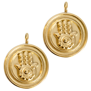 Breloques en acier Inox main de Fatma Dor&eacute;