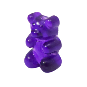 Pendentifs en r&eacute;sine gummi bear Violet