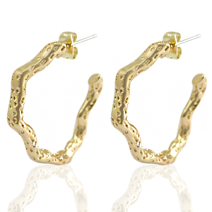 M&eacute;tal TQ laiton boucles d'oreilles puces Dor&eacute;