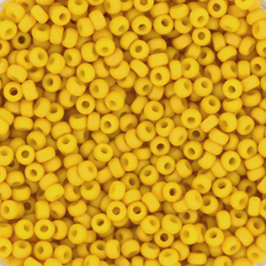 Perles de rocailles Miyuki 11/0 Opaque matte canary yellow 11-2311