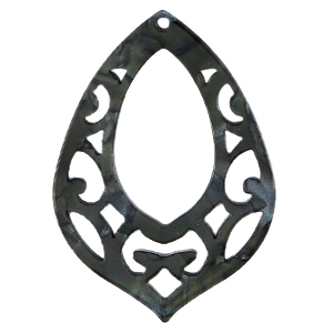 Pendentifs en r&eacute;sine baroque goutte Noir