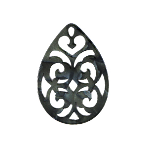 Pendentifs en r&eacute;sine baroque goutte Noir