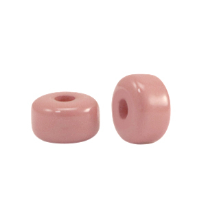 Perles Polaris El&eacute;ments Glaze disque Heishi 6x4mm shiny Rouge blush