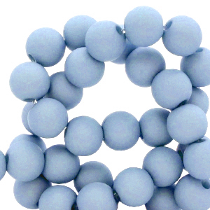 Perles acryliques 8 mm Bleu caroline