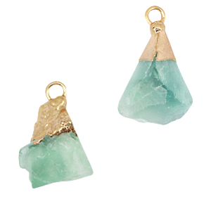 Pierres naturelles pendentifs Quartz Aventurine Vert crysolite-dor&eacute;