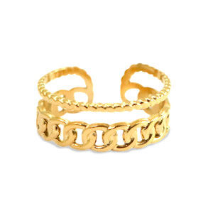 Bagues en acier Inox Dor&eacute;