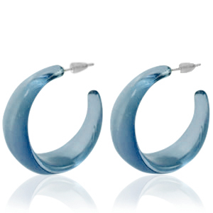 Boucles d'oreilles tendance cr&eacute;oles Bleu jeans