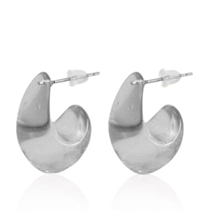 Boucles d'oreilles tendance cr&eacute;oles Gris