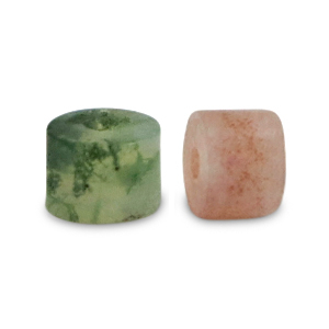 Pierres naturelles Calc&eacute;doine (Quartz) disc 3x2mm Multicolore vert