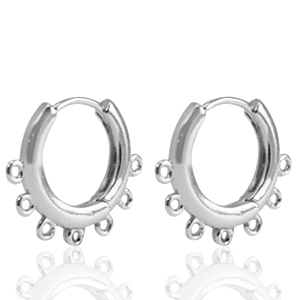 M&eacute;tal TQ laiton boucles d'oreilles cr&eacute;oles Argent&eacute;