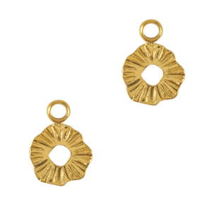 Breloques en acier Inox 8mm Dor&eacute;