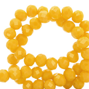 Perles &agrave; facettes 6x4mm disque Heishi Jaune flash-pearl shine coating
