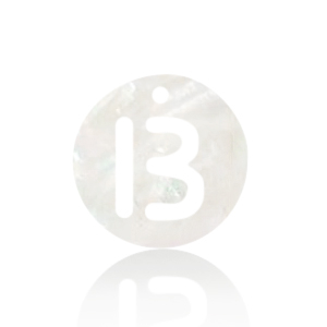 Pendentifs coquillage specials lettre B Blanc (couleur naturelle)