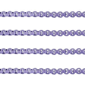 Cha&icirc;ne maille jaseron 3mm Violet