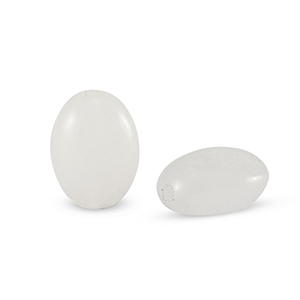Pierres naturelles perles Quartz Laiteux oval Blanc