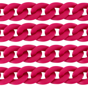 Cha&icirc;ne acrylique 29mm mat Rose magenta