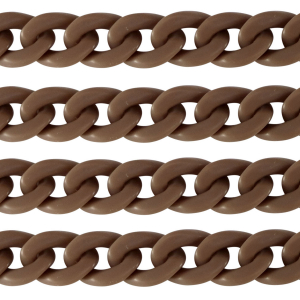 Cha&icirc;ne acrylique 22mm mat Marron savane