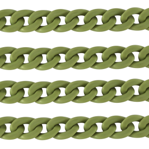 Cha&icirc;ne acrylique 18mm mat Vert bosquet